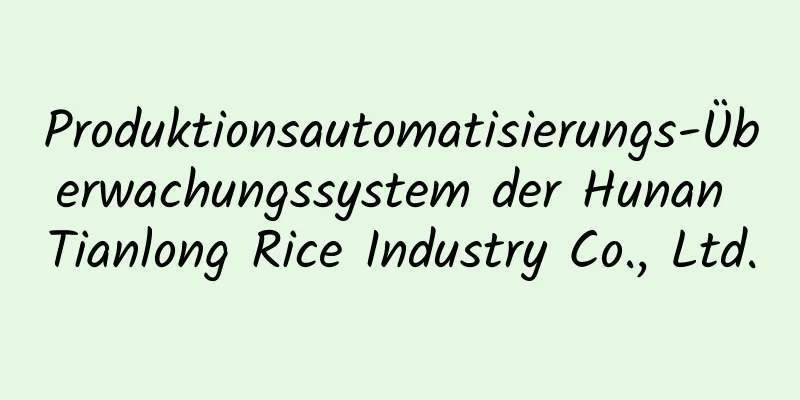 Produktionsautomatisierungs-Überwachungssystem der Hunan Tianlong Rice Industry Co., Ltd.
